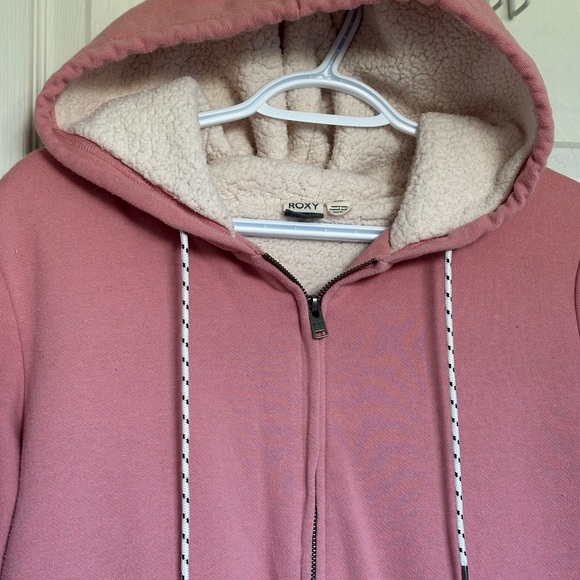 Roxy Blush and Cream Sherpa lined hoodie - Ladies XL - Picture 4 of 5